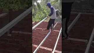 cara bikin bekisting dak cor hemat biaya     #shorts