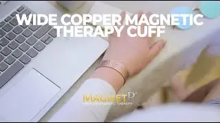 MagnetRX&reg; Magnetic Therapy Copper Cuff Bracelet with 12 Magnets