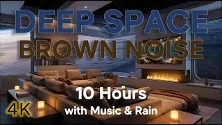 Deep Space Brown Noise with Piano & Rain | Tinnitus Relief, Sleep & Sensory Calm (10 Hours)