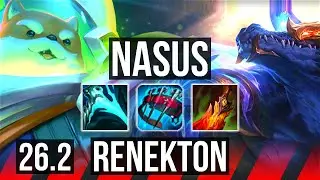 NASUS vs RENEKTON (TOP) | Press The Attack, 43K damage | EUNE Grandmaster | 26.2
