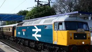 Class 47 Nos. 47593 and D1944 coasting through Drumry 8/4/19