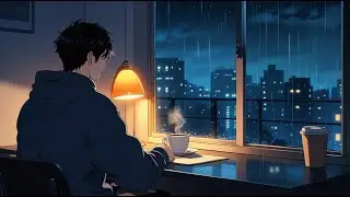 The Midnight Student 🌙 | Late Night Study in the Rain (Calm Anime Ambience)