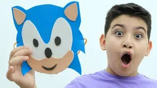 DIY Sonic Mask for Kids
