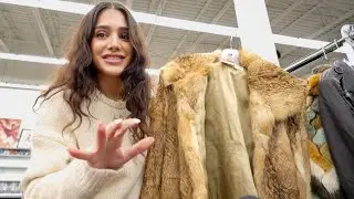 THRIFT WITH ME ☆ fur jackets, trench coats, & many more gems