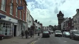 Driving On Bromyard Road, The Homend & High Street, Ledbury, Herefordshire, England 4th April 2014