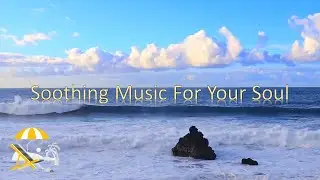 Relaxing sound of ocean waves crashing | Waterfall Music For Relax and Sleep | Relaxing Spa Music