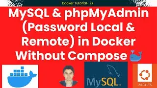 Run MySQL & phpMyAdmin (Password Local & Remote) in Docker Without Compose 🐳 #docker #mysql