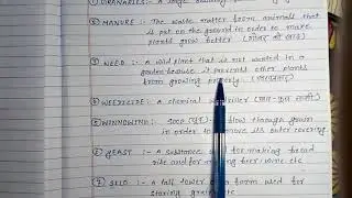 Science keywords class 8