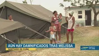 Familias utilizan el R&iacute;o Cauto de Cuba para lavar ropa tras Melissa