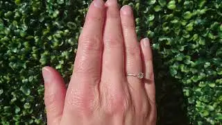 A traditional solitaire diamond ring
