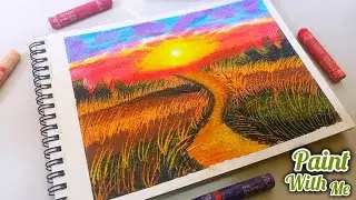 Beautiful Oil Pastel Painting for Beginners | Step by Step Tutorial #painting #viral #oilpastel 