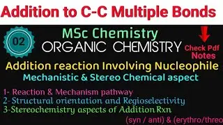 Addition reaction Involving Nucleophile -Mechanistic and stereo chemical aspect@It's chemistry time