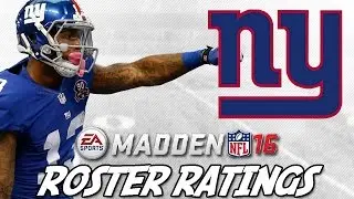 Early Madden 16 Ratings | New York Giants ft. Odell Beckham Jr