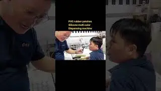 The programing training of PVC patch machine, multicolor dispensing machine