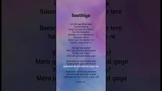 Saathiya lyrics | Shreya Ghosal #songlyrics #saathiya #shorts
