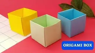 Изготовление милой бумажной коробки из бумаги // простая поделка из бумаги