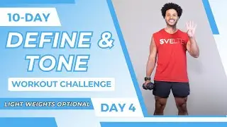 10-Day DEFINE & TONE Workout Challenge - Day 4 | Fat-Burning LEG Workout | Light Weights Optional