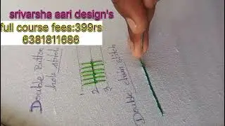 Aari basic class for beginners in tamil/ class 6/double chain stitch