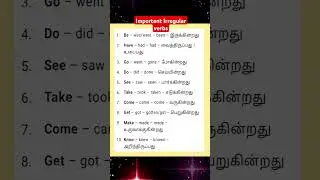 important irregular verbs #spokenenglish #tamil #school #education #fyp #grammar #fun #tamilnadu