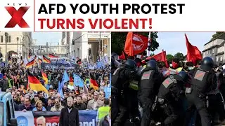 Shock Scenes Explodes in Germany: Police Clash with AfD Youth Wing Protesters | NewsX