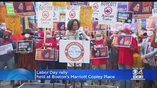 Labor Day Rally Held At Boston's Marriott Copley Place
