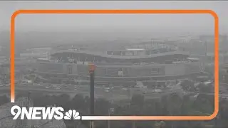 Dense fog in Denver during the Wednesday morning commute