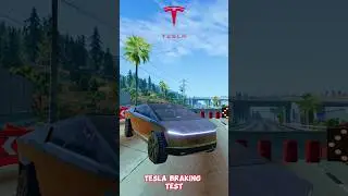 Tesla Brake Performance Test 🚗💥⛩️ Beamng Drive #shorts