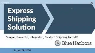 Webinar - Parcel Shipping Solution for SAP