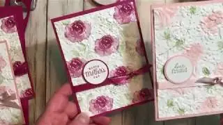 Country Floral Embossing Folder Techniques Part 1