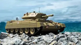 Cheap RC Crusader Tank 1/16 Scale &ndash; Realistic WW2 British Battle Tank with Smoke, Sound & Lights!
