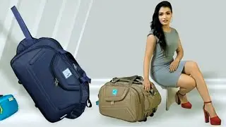 Luggage Bag - Nylon 55 litres Waterproof 2 Wheeler Strolley Duffle Bag