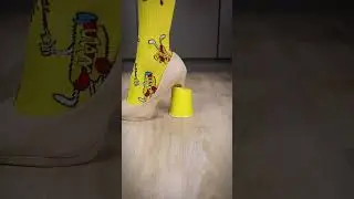 High heels smash some eggs #asmr