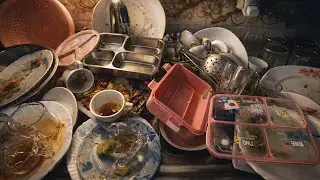 Relaxing Kitchen ASMR | Dishwashing Sounds & Flowing Water