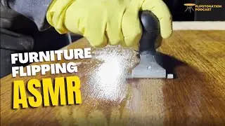 Furniture Flipping ASMR - Stripping with Stripwell QCS Vintage Finish Removal