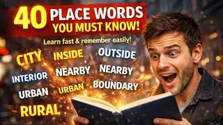 40 MUST-KNOW English Place Words!✅ #easyenglisheveryday #englishlanguage #shorts #shortsfeed #facts 