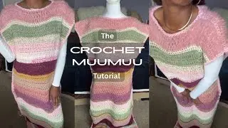 Crochet Muumuu Tutorial | Color Changes, Stitches, Border & Panel Joining Step-by-Step
