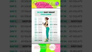 30 Days easy squat challenge #squatchallenge  #shorts #30daysquatchallenge #100squatchallenge