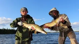 GIANT Arctic PIKE!!! - The Arctic Odyssey Episode 4 (Hommes Du Nord 2017)  Elk - Thelon Rivers