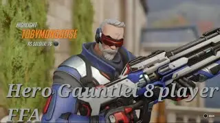 Solider76 match Highlights on Hero Gauntlet 8 player FFA Overwatch 2