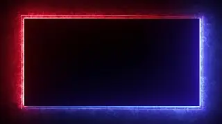 Glowing frame black screen | Neon light border | Frame template video background