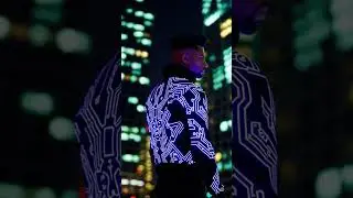 Cyberpunk Solar LED Leather Jacket ⚡🌃#shorts #trending #cyberpunk #jacket #led