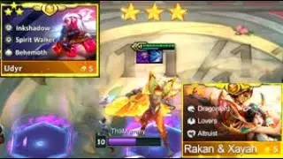 OP Three Star TFT Champions: Rakan, xayah and UDYR ⭐⭐⭐  SET 11 #tft #teamfighttactics #lol