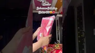 OMG Red saree Unboxing #song #shorts #youtube #trending #meesho #viralvideo #saree #red #reels