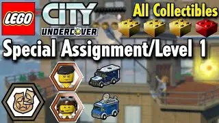 Lego City Undercover Level 1 [THE ROOFTOPS] (Some Assaults) All Collectibles 100% Guide (Remastered)