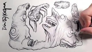 Surreal Weird Monsters - Time Lapse Art by Dimitri Kozma