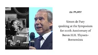 Simon de Pury speaks at International Symposium Celebrating Baron H.H. Thyssen-Bornemisza