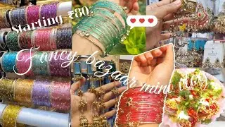 Saraswati pooja shopping at fancy bazaar Guwahati |kaanch ki choodiya and kashmiri earrings #fancy