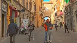 Italy. IMOLA - 4k Walking Tour around the City - Virtual Travel Guide.  Italy