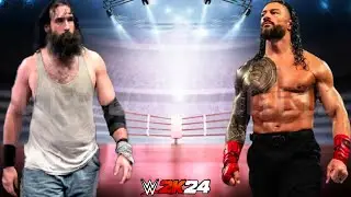 WWE 2K24 - Roman Reigns vs Luke Harper | No Holds Barred Match at SmackDown