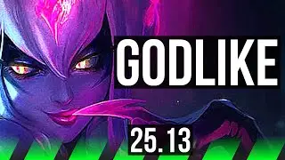 EVELYNN vs SHACO (JGL) | 13/3/10, Rank 9 Eve, Godlike | NA Master | 25.13